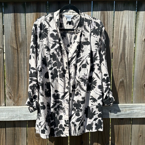 Alexandra Bartlett Floral Linen Top - Picture 1 of 4